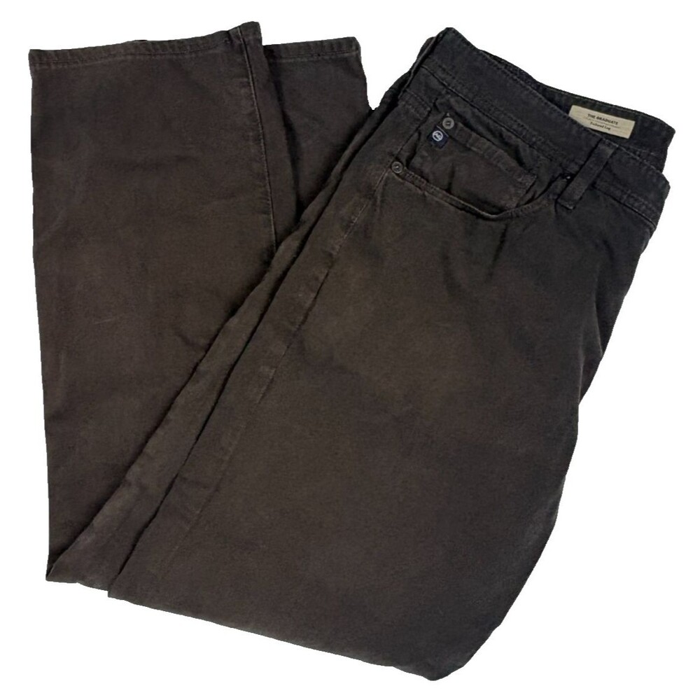 AG Adriano Goldschmied The Graduate Pants Mens 36x33 Gray Straight Leg